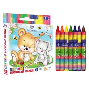 Мелки восковые 12цв 8077812