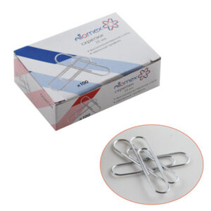 Скрепки металл 33мм 100шт овальные оцинкованные 4135302