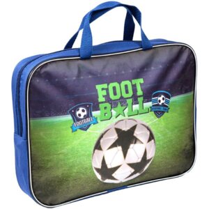 Папка для тетр с ручками с ручками A4 Football с текстиль расшир широкая 3075204