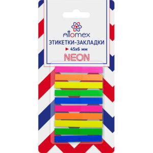 Набор закладок самокл 45x6мм 10x25л пласт полупрозр 2011204