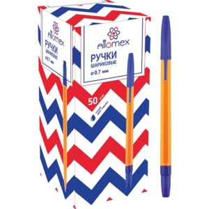 Ручка шар 0,7мм Синяя желтый корпус 5073919