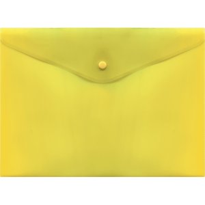 Папка конверт на кнопке A4 150мкм непрозр желтая 3071063