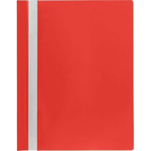 Папка скоросшиватель A4 красная с прозр верхним листом 100/110 мкм 3113008