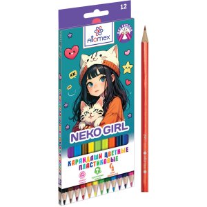 Карандаши 12цв пластик NekoGirl 2М 5022547