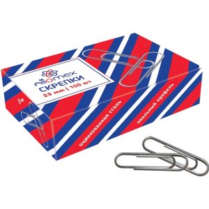 Скрепки 25мм метал овальные оцинкован 100шт 4135300