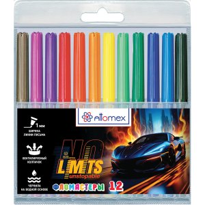 Фломастеры 12цв No Limits блистер 5081620