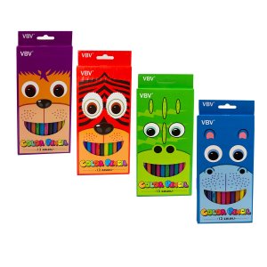 Карандаши 12цв Веселые зверята пластик YL530080-12