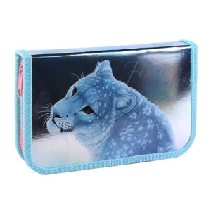 Пенал 1 секц молния 190х115 мм Снежный барс ПО-62