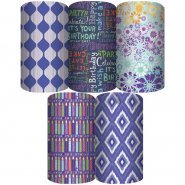 Упаковочная бумага глянцевая 70*150см В синих тонах 1 лист 57 г/м2 ассорти ZUEP-UG3-LWC-715