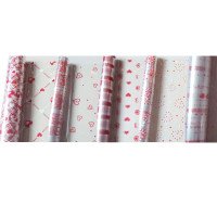 Упаковочная пленка 70*150см Сердца прозр с рис 1л 20мкр асс F3-715