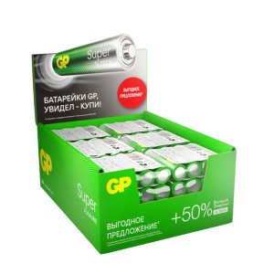 Батарейка GP Super G-Tech AA (LR6) 15A алкалиновая SB4 GP 15AA21RA-2CRS4