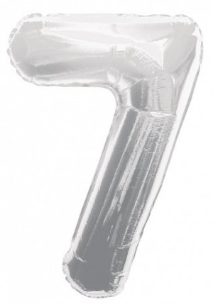 Шар Цифра 7 серебро