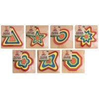 Игрушка дерев Вкладыши Радужные геометрики