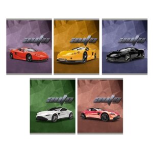 Тетрадь  40л Автопарк Клетка Скрепка в уп 5 вида ТК407738