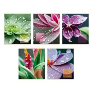 Тетрадь 48л Клетка Чарующая природа эфф Мокрый шелк ТКФ488665