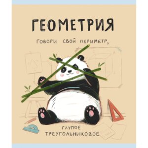 Тетрадь 48л Клетка Панда Геометрия ТТКЛ489005