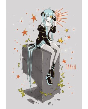 Книга для записей 80л А6 Клетка Девочка с голубыми волосами КЗ6803993