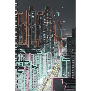 Тетрадь  80л Клетка А4 Жизнь большого города Спираль ТС4805171