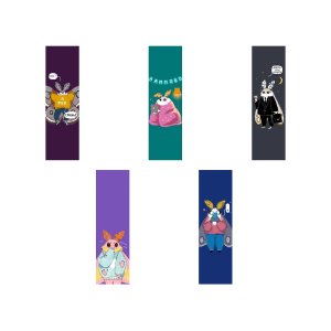 Закладки пластик Привет, я Моль! прозр пластик 5шт ЗП50367