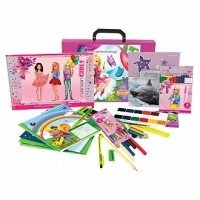 Портфель  Подарок Первокласснику для девочек розовый пластик ручка 1отд с наполнением ППSФ-ПП/Н-Р