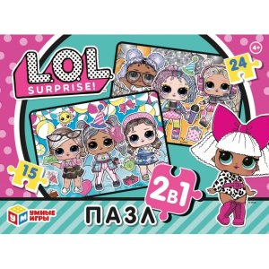 Паззл   24 L O L набор 2 в 1: 15 
