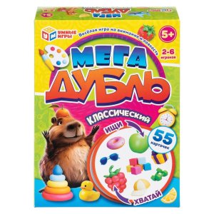 Игра настол Мега Дубль Классический Карточная игра с круглыми карточками 