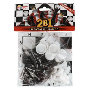 Игра настол Шахматы и шашки 2 в 1  