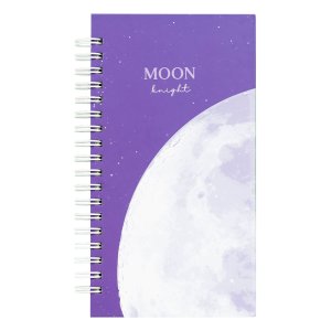 Записная книжка  96л 95*175мм Moon light мат  выб лак Спираль MS_52915