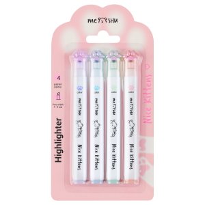 Набор текстовыделителей  4цв Nice Kittens пастель 1-4мм MS_66408