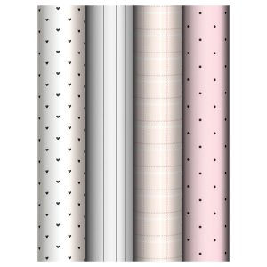 Бумага упаковочная глянц 70*100см Сharm 80г/м2 асс  4 диз MS_66829