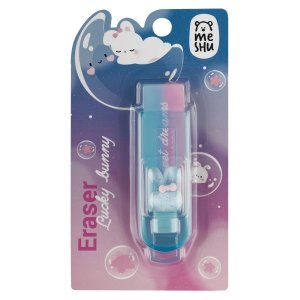 Ластик Lucky Bunny 90*25*25мм ПВХ пластиковый футляр блистер европодвес MS_65660
