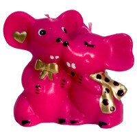 Свеча Мышки с шарфиком розовые 55*60мм 34-53