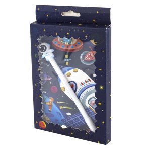 Подарочный блокнот в футляре Инопланетяне 13*18см 45л гребень ручка линия AL10732/2