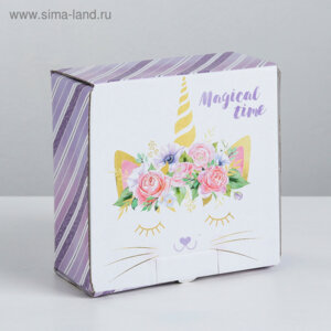 Коробка пенал Magical time 15×15×7см 3907247