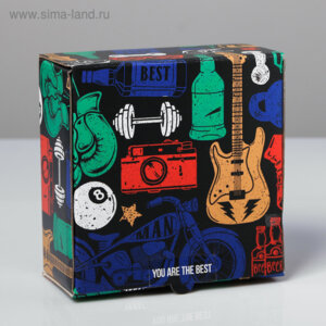 Коробка пенал Лучшему мужчине 15×15×7см 4562389