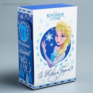 Коробка складная С Новым Годом Холодное сердце 10х16х6см 4344408