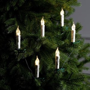 НИТЬ DCR 6м с насад Свечи на прищепке IP20, 30 LED-220V провод зеленый 3612377