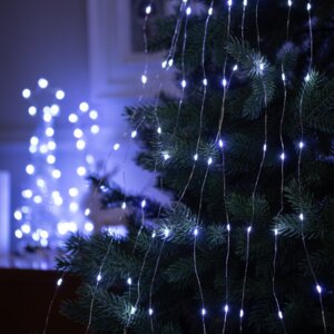 ХВОСТ ROSA. IP20, 1 м, 10 нитей,  Н.С. LED(1608)-100-12V, БП в комплекте, фиксинг, БЕЛЫЙ   5206124