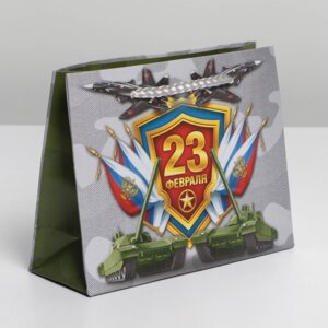 Пакет ламин горизонт Танки и самолеты S 15×12×5.5см 6631917