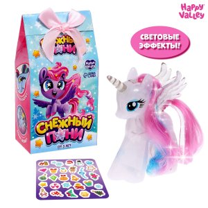 Игрушка сюрприз Снежный пони со светом и накл SL-05541   6534544