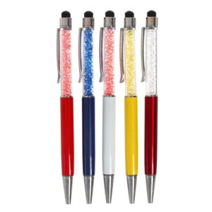 Ручка шар подарочная поворотная корпус МИКС со стразами со стилусом 3120780