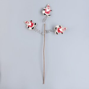 Декор на палочке Новогоднее настроение 40х15х1,5см деревянный 9514431