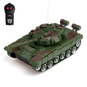 Танк радиоуправляемый Победа работает от батареек зеленый 9949693