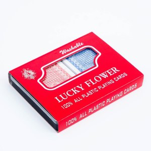 Карты игральные пластиковые Lucky flower 2 колоды по 54 шт 25 мкм 8.7 х 5.7 см 430992