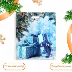 Полиэтиленовый пакет Подарки зимы 45 х 38 9827660