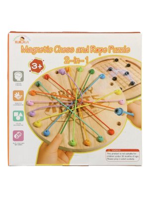 Настольная игра 2 в 1 головоломка Шнурочки Магнитный бой 10916403