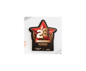 Подарочный набор Блок бумажный 20л 5 наклеек 23 февраля Настоящему защитнику 9273682