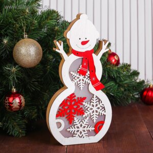 Декор с подсветкой Большой снеговик 4345442