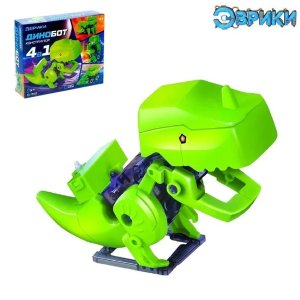 Конструктор электронный Динобот 4 в 1 работает от батареек 3396493