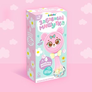 Музыкальная игрушка Забавный мишутка SL-06061 звук свет розовый 9309739